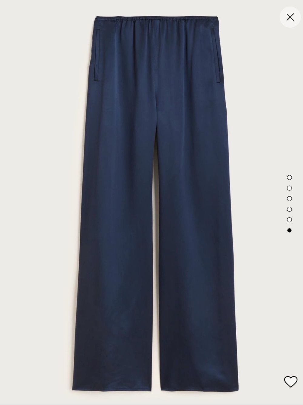J. Crew Navy Wide-Leg Satin Pants - Picture 3 of 6